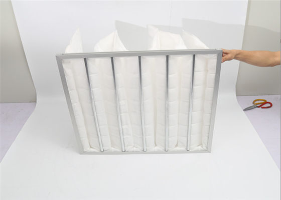Non Woven White F7 Medium Efficiency Air Filter Bags For Clean Room